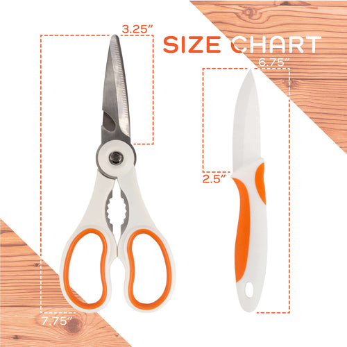 4-in-1 Kitchen Shears Set with Paring Knife