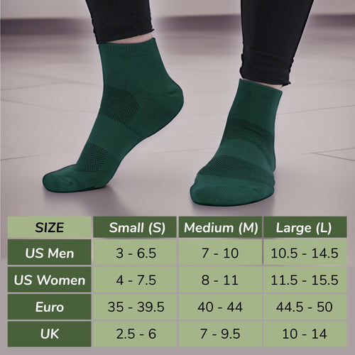 Unisex Quarter Bamboo Athletic Socks