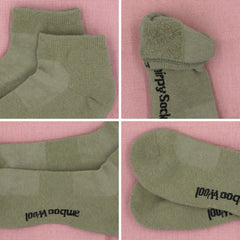 Unisex Bamboo Rayon Wool Blend Athletic Quarter Socks