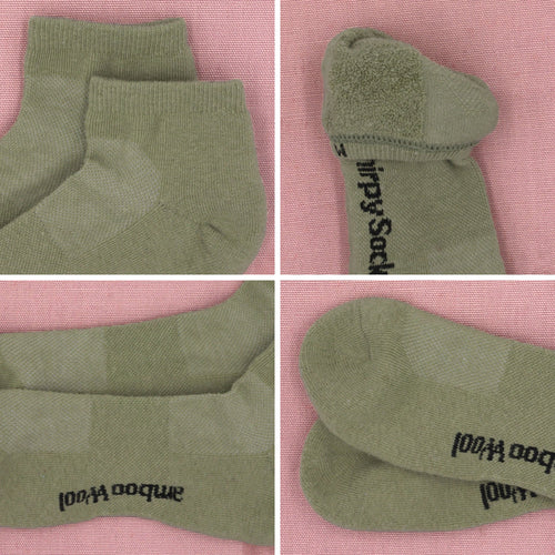 Unisex Bamboo Rayon Wool Blend Athletic Quarter Socks