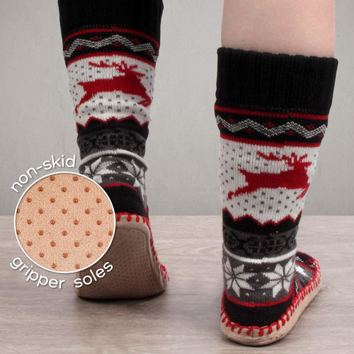 Closeup of slipper sock grips