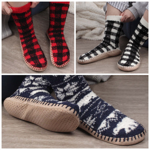 Men's Knit Gripper Slippers
