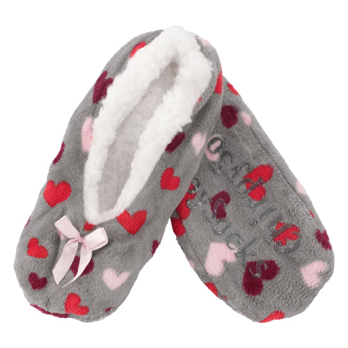 Women's Hearts Stripes Slippers