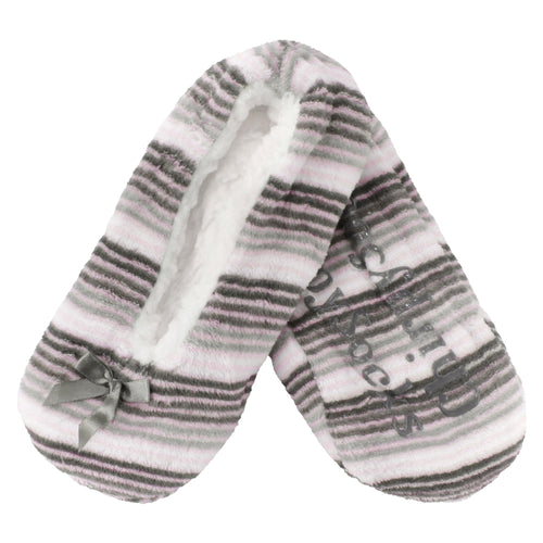 Women's Hearts Stripes Slippers