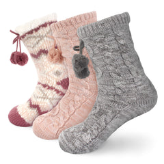 Cabin Fleece-Lined Non-Slip Crew Socks