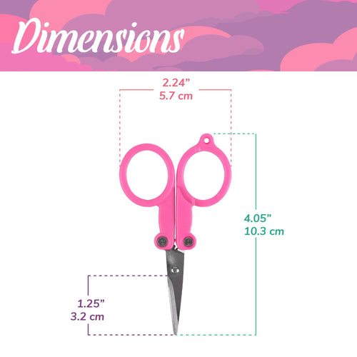 foldable travel scissors dimensions