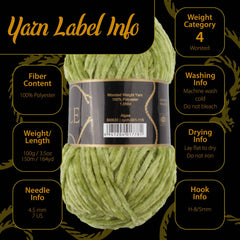 Chenille Yarn Variegated Skeins