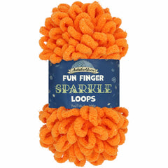 finger yarn sparkle loop skeins
