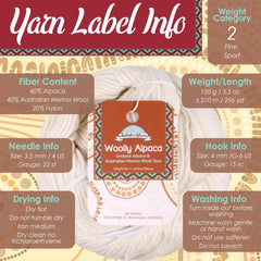 Undyed Woolly Alpaca Yarn