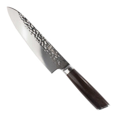 Hammered Blade Black Handle Chef Knife