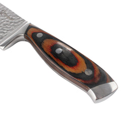 Hammered Blade Walnut Handle Chef Knife
