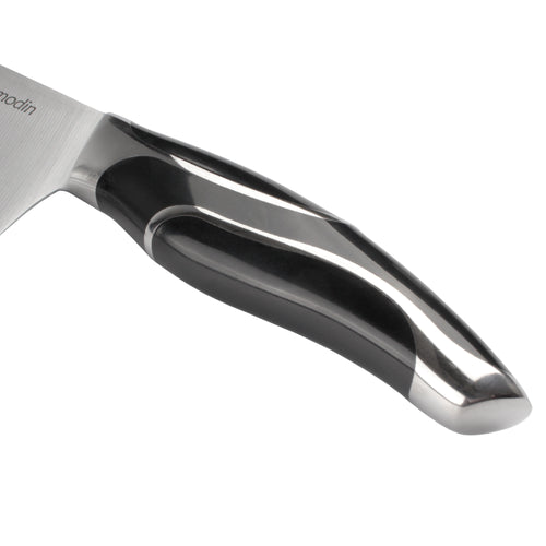 Nakiri Smooth Blade Black Handle Chef Knife