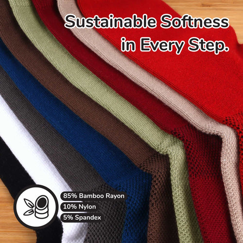 Unisex Athletic Supported Bamboo Rayon Crew Socks