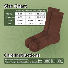 Unisex Athletic Supported Bamboo Rayon Crew Socks