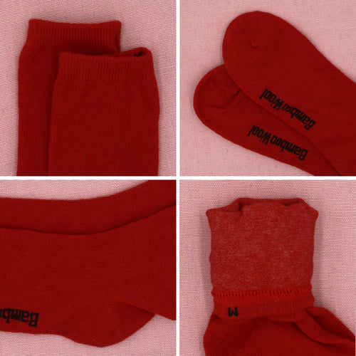 Unisex Bamboo Rayon Wool Blend Athletic Crew Socks