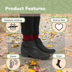 Unisex Bamboo Rayon Wool Blend Athletic Crew Socks