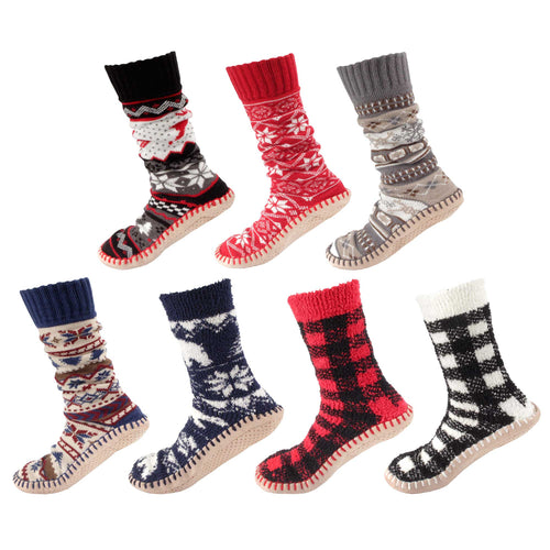 Men's Knit Gripper Slippers