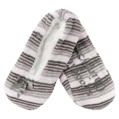 Women's Hearts Stripes Slippers