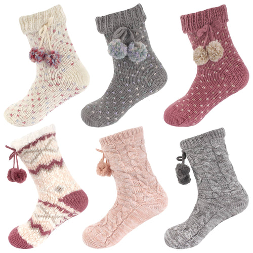Cabin Fleece-Lined Non-Slip Crew Socks