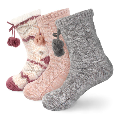 Cabin Fleece-Lined Non-Slip Crew Socks