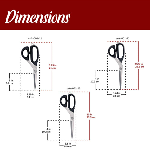 heavy duty stainless steel scissors measurements 