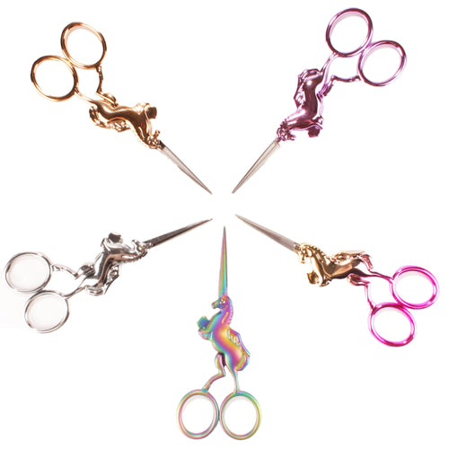unicorn craft embroidery scissor group