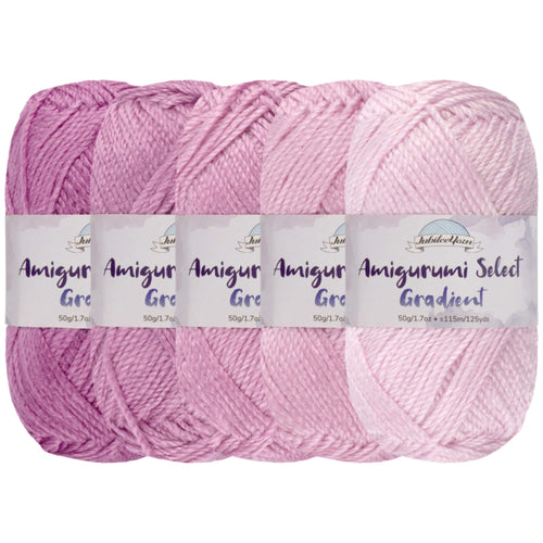 purple pink gradient yarn amigurumi