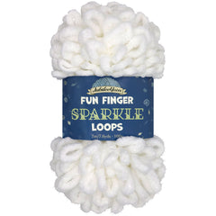 finger yarn sparkle loop skeins