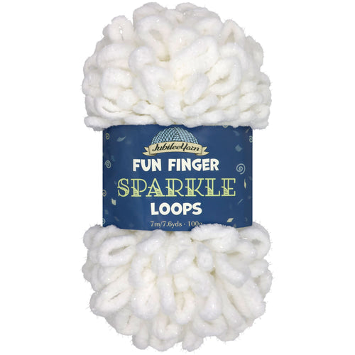 finger yarn sparkle loop skeins