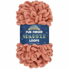 finger yarn sparkle loop skeins