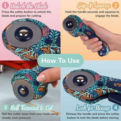 Rotary Rodeo Steel Fabric Scissors