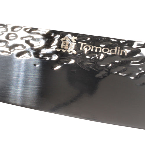Hammered Blade Black Handle Chef Knife