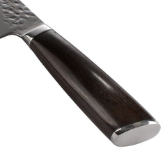 Hammered Blade Black Handle Chef Knife