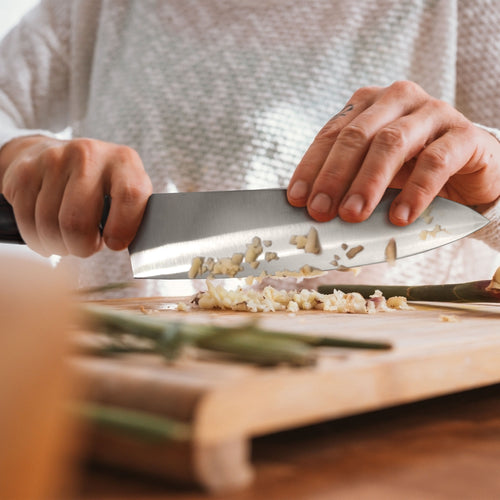 Smooth Blade Black Handle Chef Knife