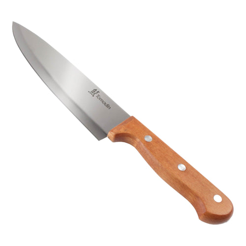 Smooth Blade Oak Handle Chef Knife
