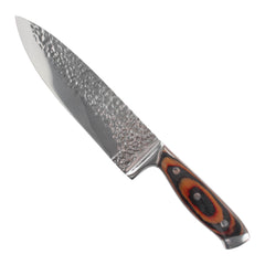 Hammered Blade Walnut Handle Chef Knife