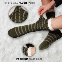 Men's double layer thermal cabin socks stretchy