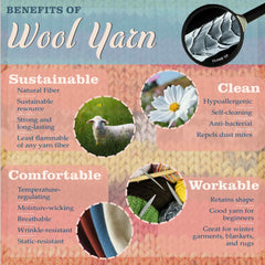 Undyed Superwash Wool Light Worsted Yarn